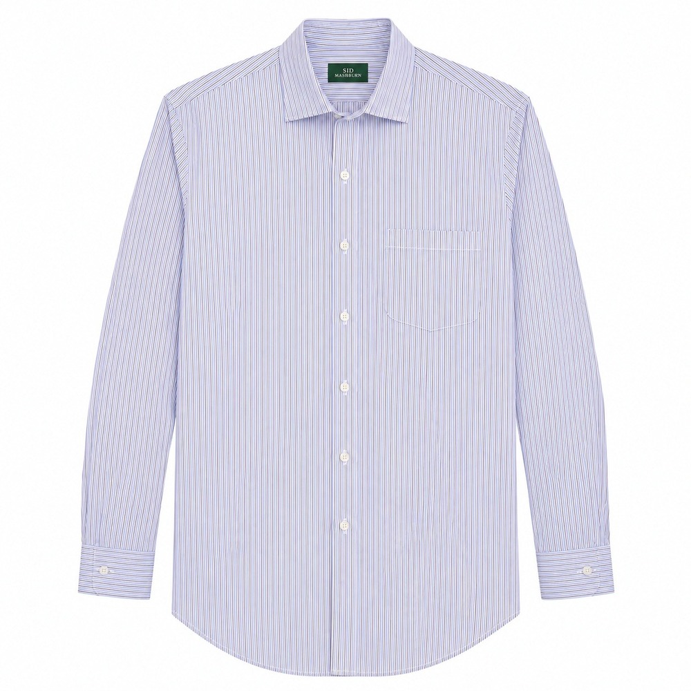 Sid Mashburn Dress Shirt Mens Medium Striped Spread Collar Business Formal Event